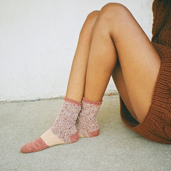 Hansel from Basel Pixie Dapple Crew Socks Toffee Womens Sizes 6-9.5 NWT - Picture 4 of 12